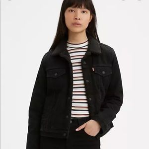 Levi’s black Sherpa denim jacket